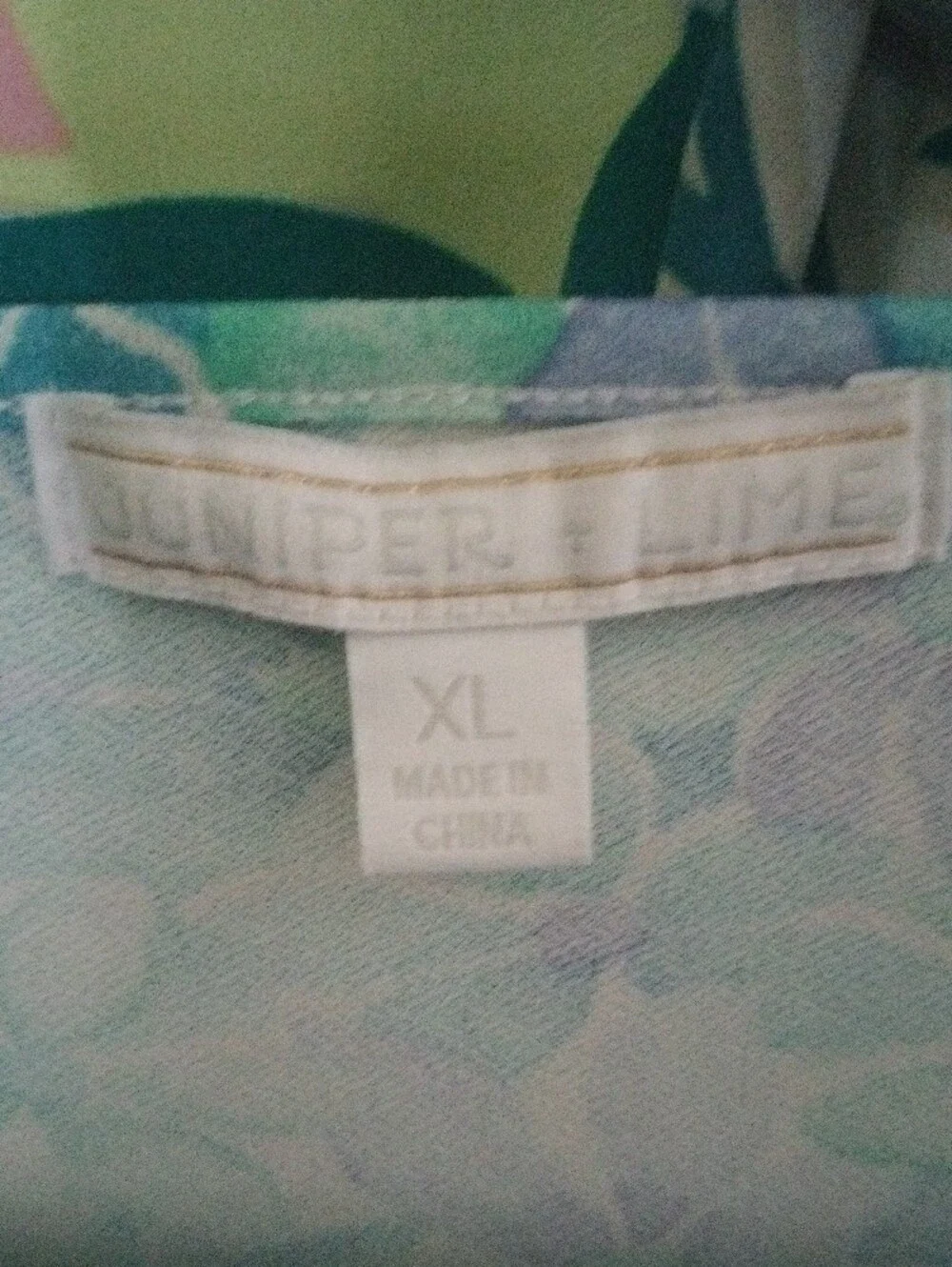 Floral V-Neck Short Sleeve Top in Aqua and Lavender